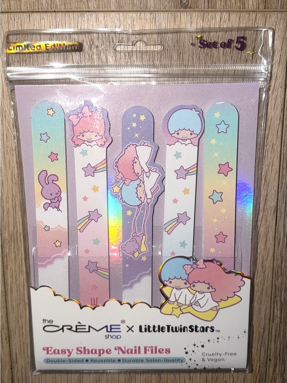 New LITTLE TWIN STARS Limited ED The Crème Shop 5 Nail Files - 3 pack